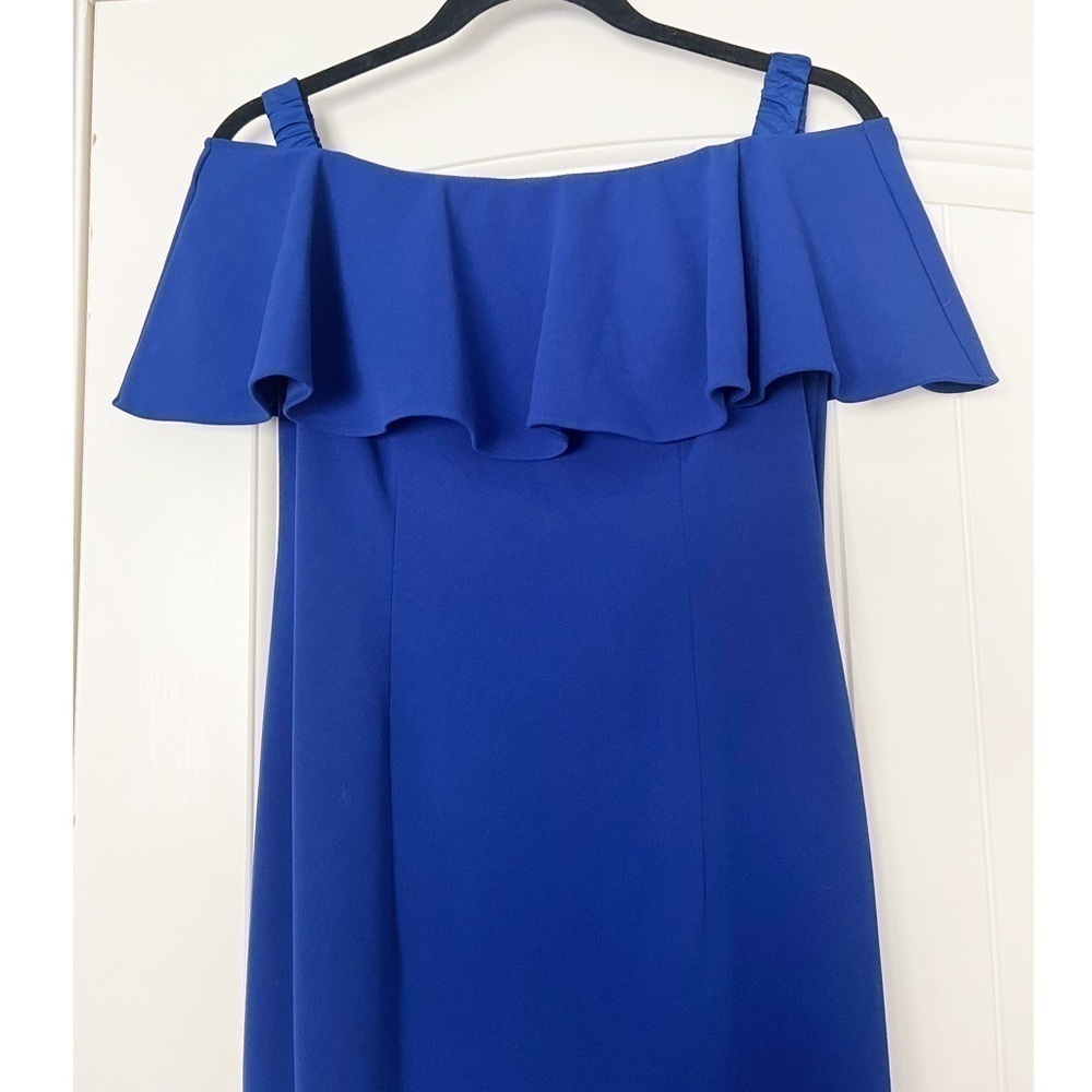 Adrianna Papell Ruffle Off the Shoulder Gown - Picture 4 of 9